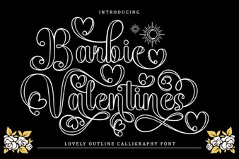 Barbie Valentines Font Design Projects