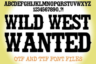 Free & Classic Western Fonts for Wanted Posters